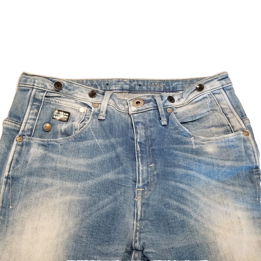 G Star Raw Jeans Arc 3D Blue Distressed Faded Denim GS01 Originals (31x27.5) - Picture 2 of 6
